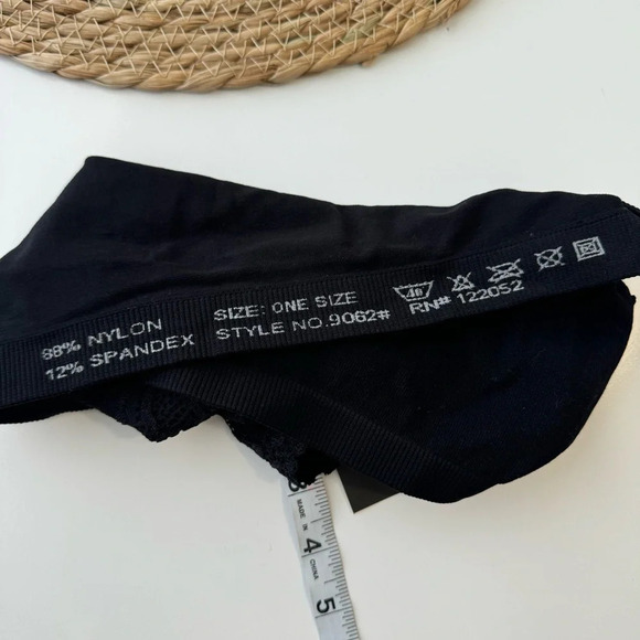 Coobie Women’s Floral Lace Strapless Bandeau Bra in Black One Size - Picture 7 of 7